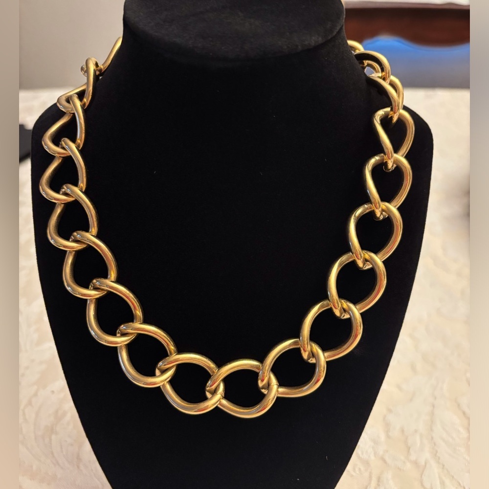 Vintage Monet Chain Link Necklace Signed
